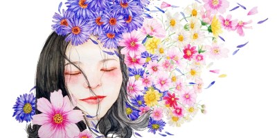 Watercolour Flower Girl