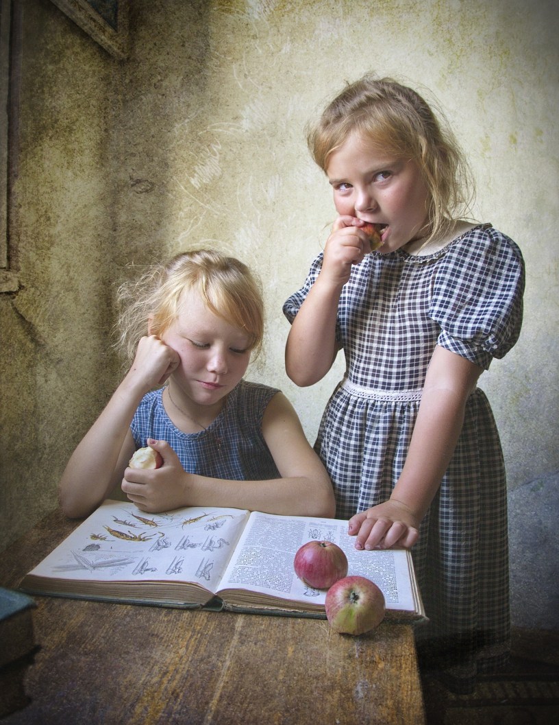 Sisters reading